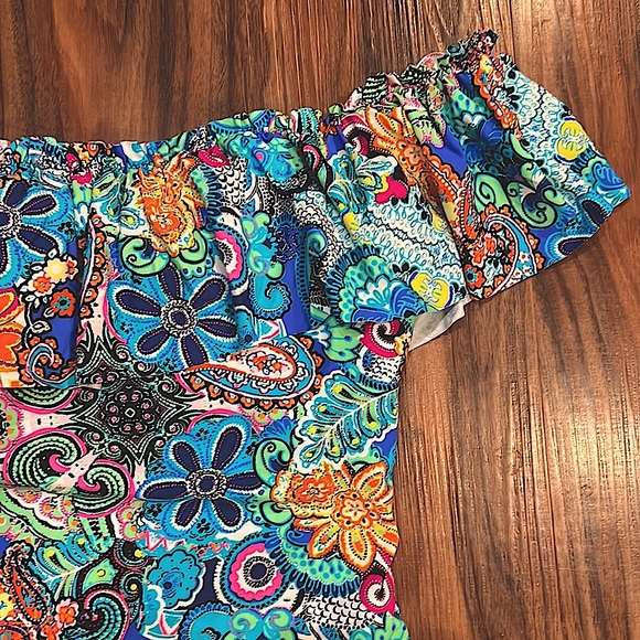 Rod Bleu Beattie Paisley Off the Shoulder - Picture 6 of 16